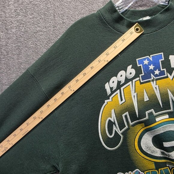 Vintage Green Bay Packers Sweater Mens XL Green NFL Football Pro Player 90s - Picture 8 of 8